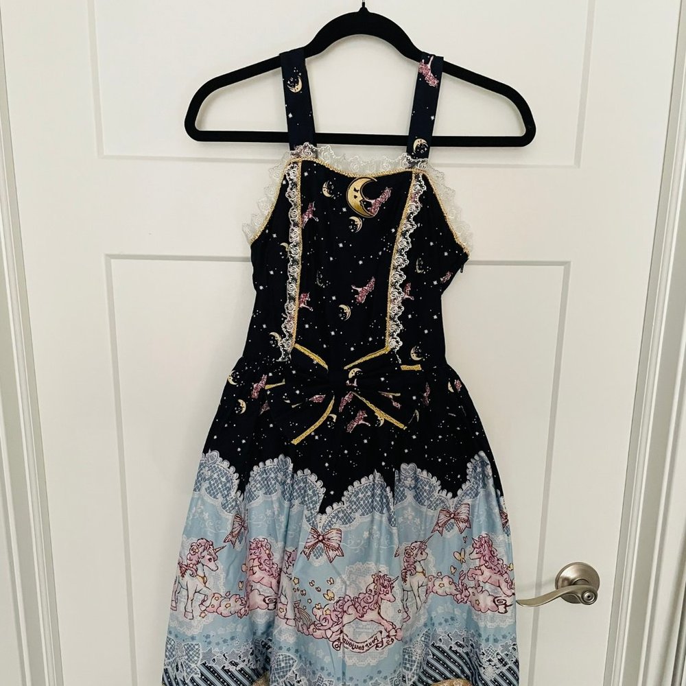 Bodyline Sweet Lolita Navy Unicorn Night Sky JSK Dress